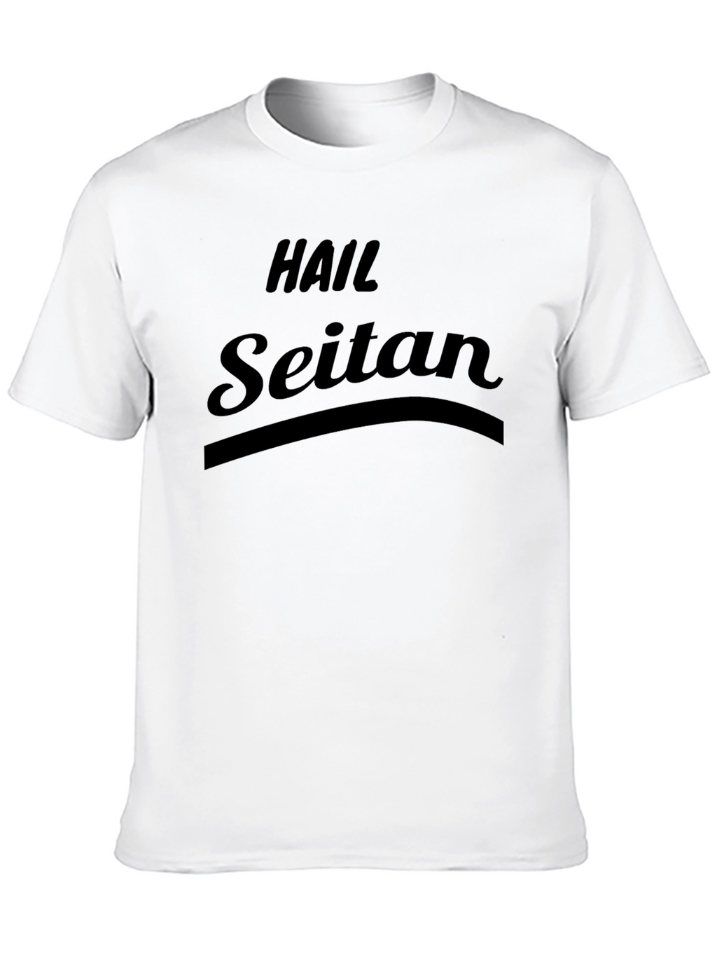 Hail Seitan Black T-Shirt - Vegan Humor Tee