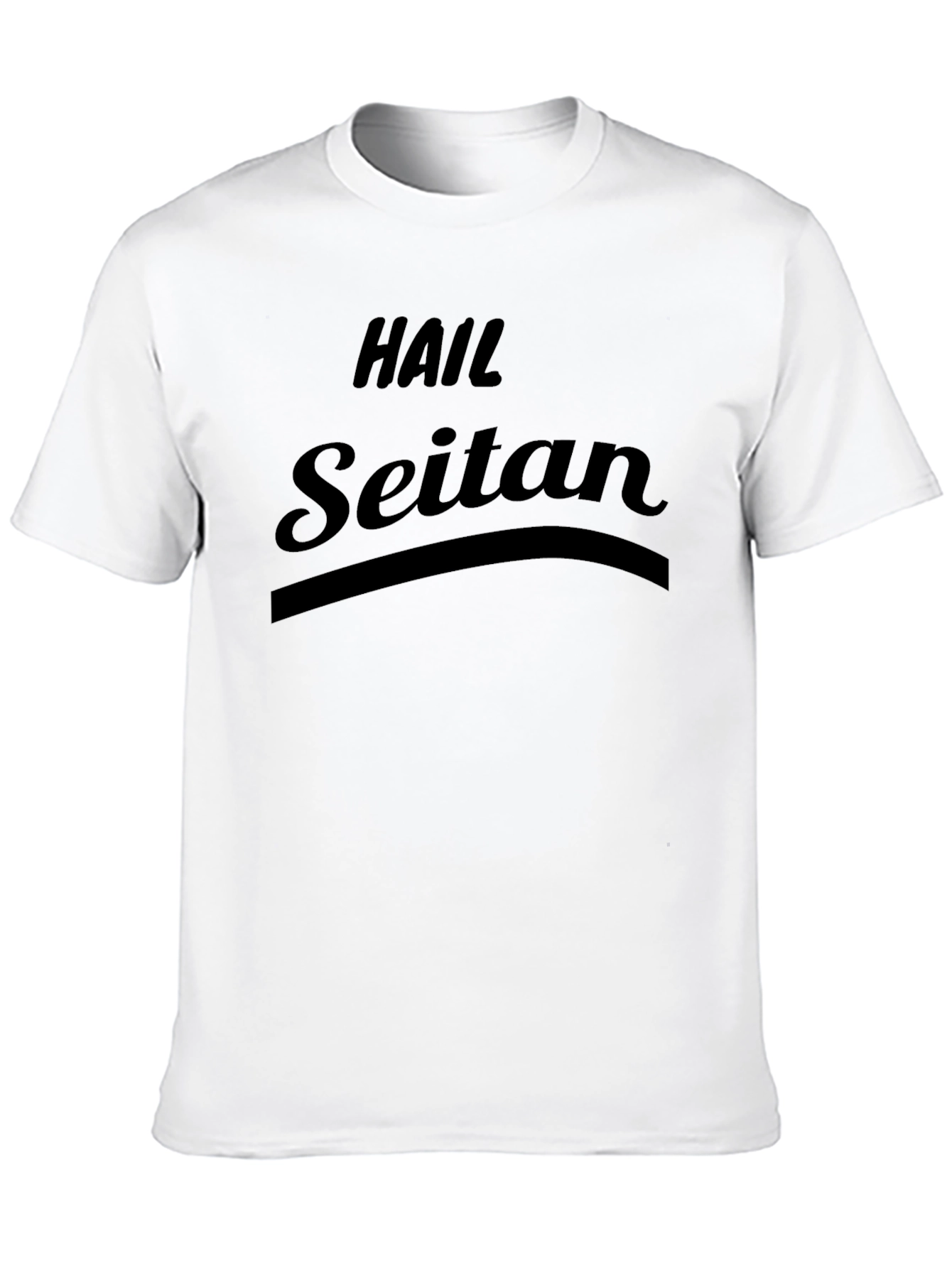 Hail Seitan Black T-Shirt - Vegan Humor Tee