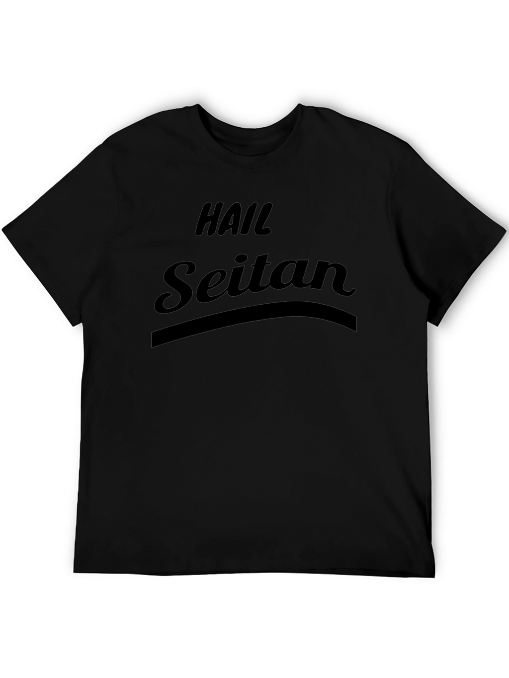 Hail Seitan Black T-Shirt - Vegan Humor Tee