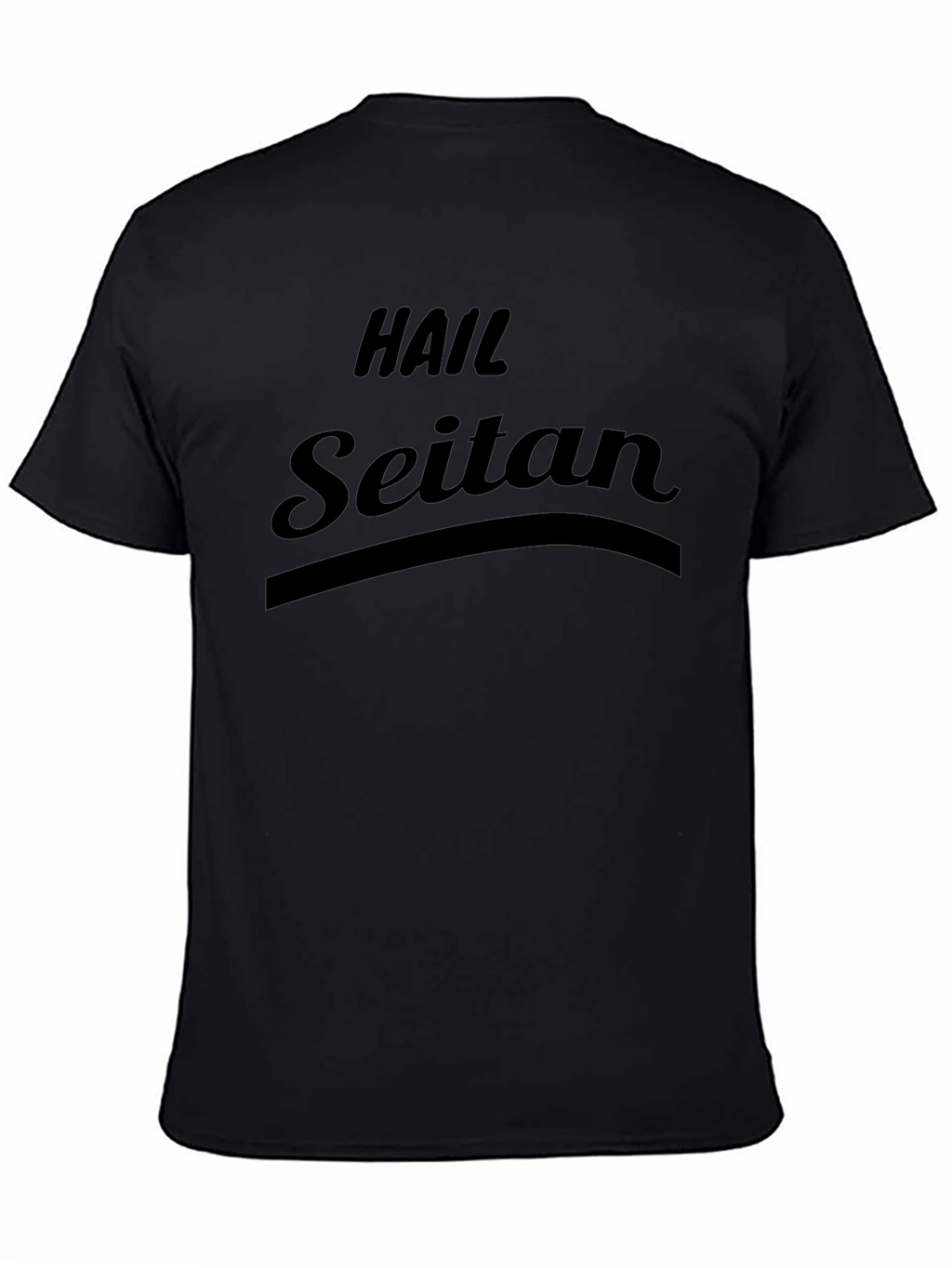 Hail Seitan Black T-Shirt - Vegan Humor Tee