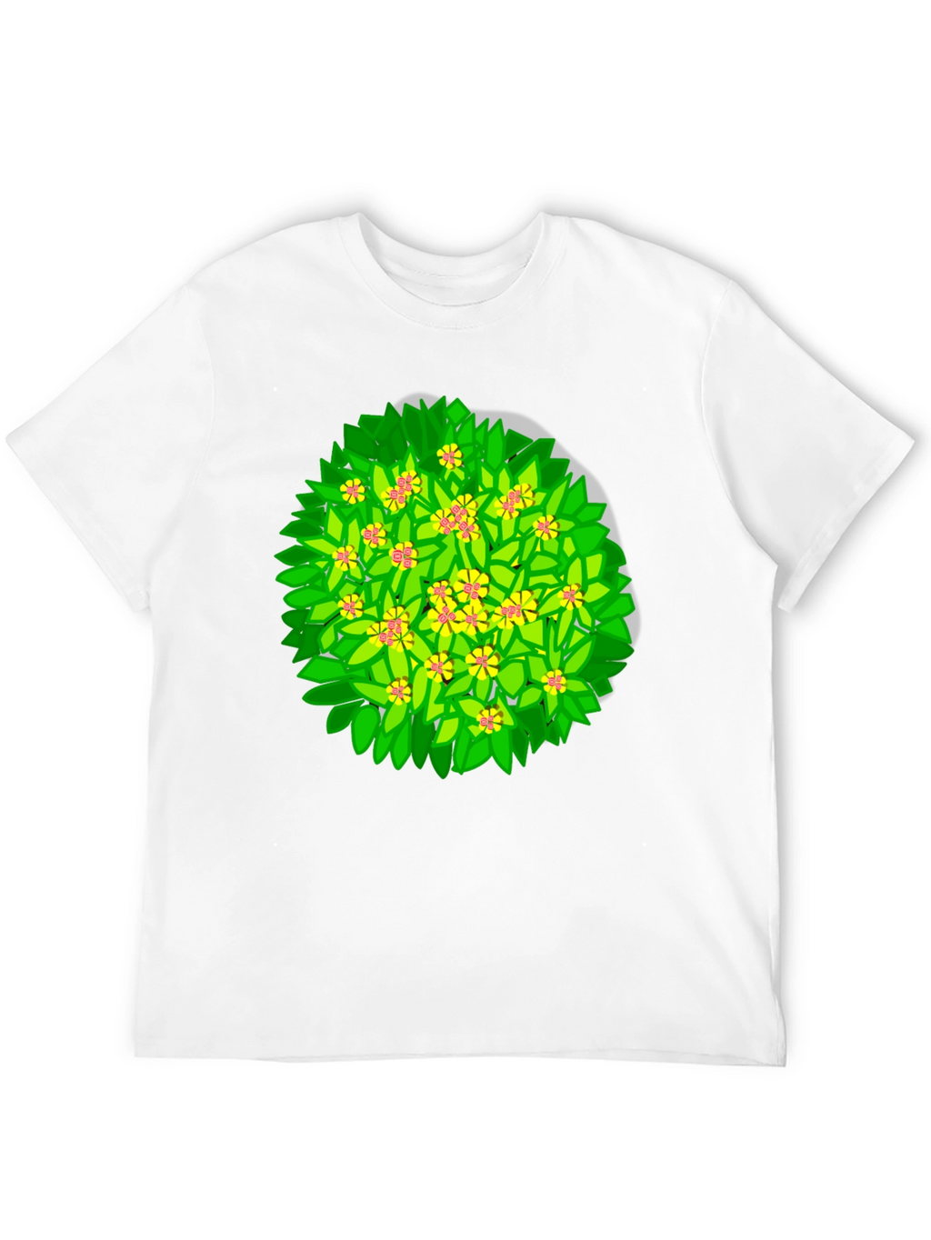 Floral Bush Graphic T-Shirt - Unique Design
