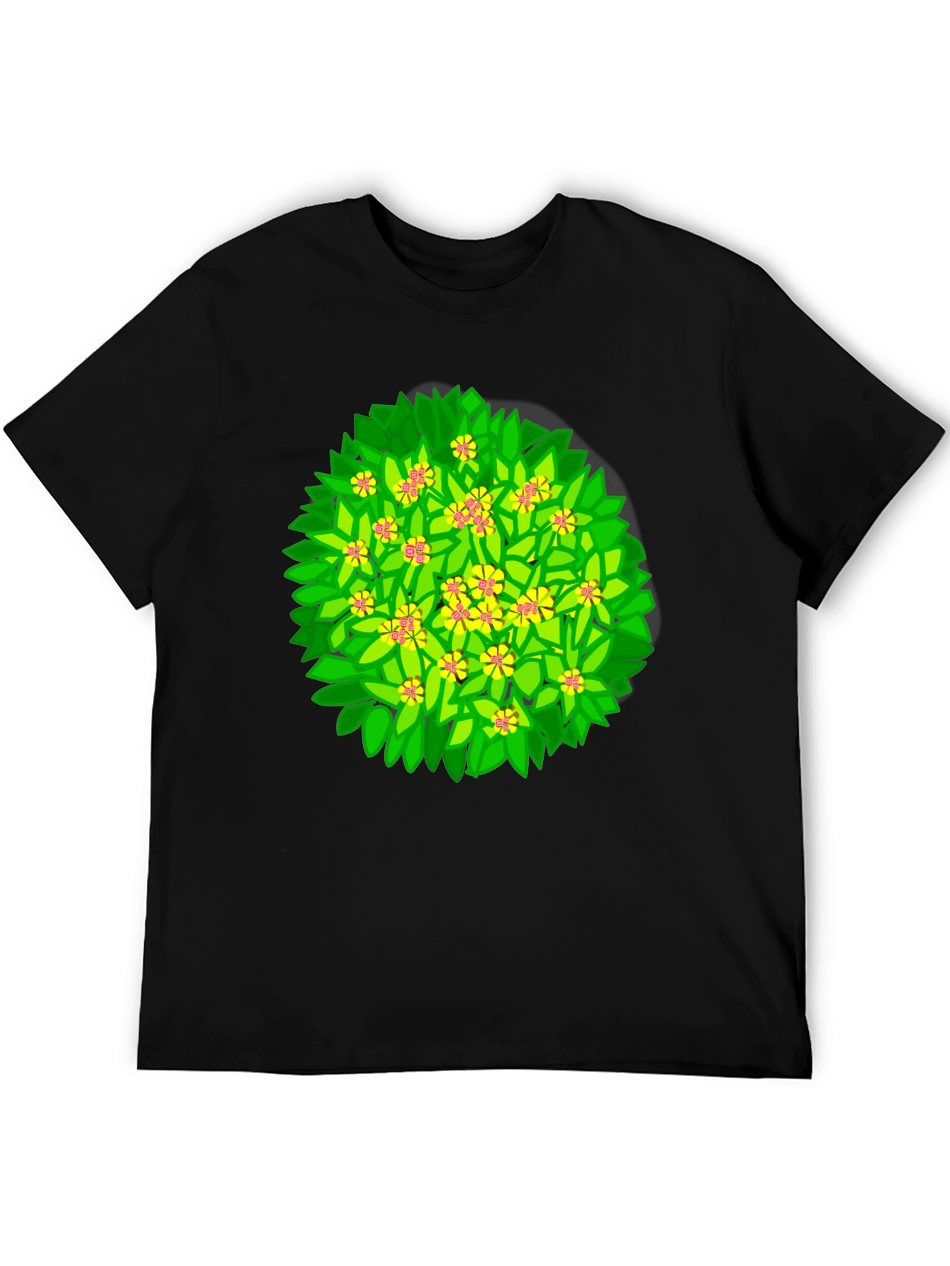 Floral Bush Graphic T-Shirt - Unique Design