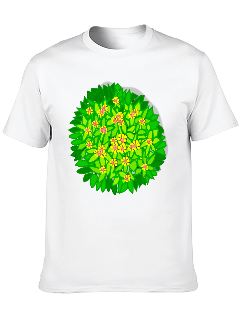 Floral Bush Graphic T-Shirt - Unique Design