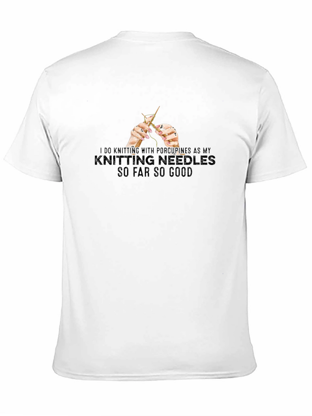 Knitting Porcupines Black Graphic Tee