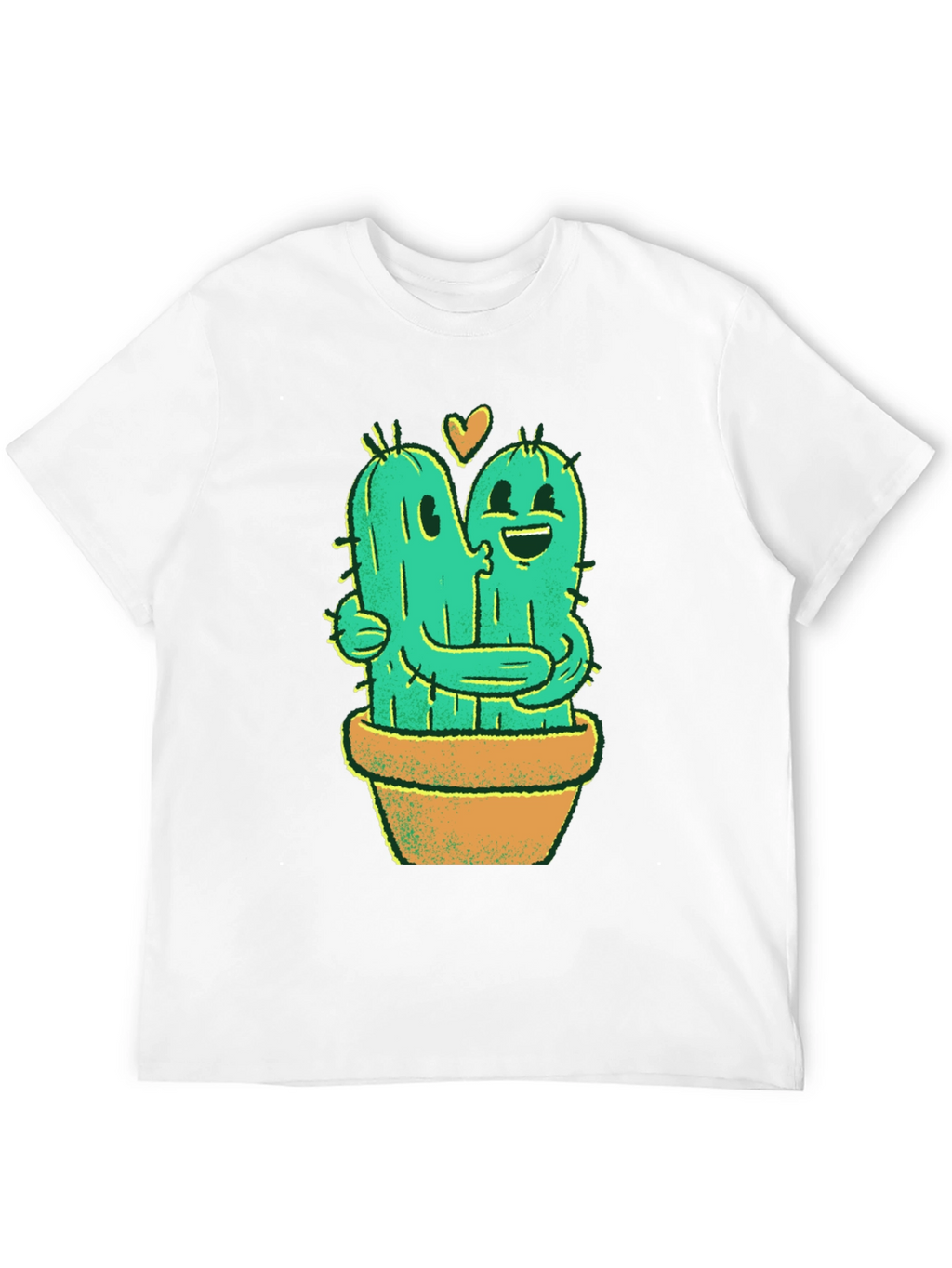 Cactus Love T-Shirt - Hugging Cactus Design