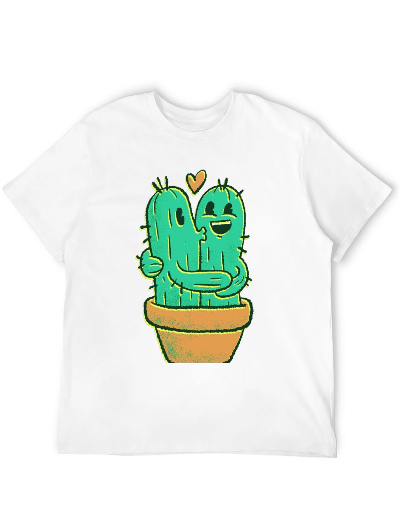 Cactus Love T-Shirt - Hugging Cactus Design