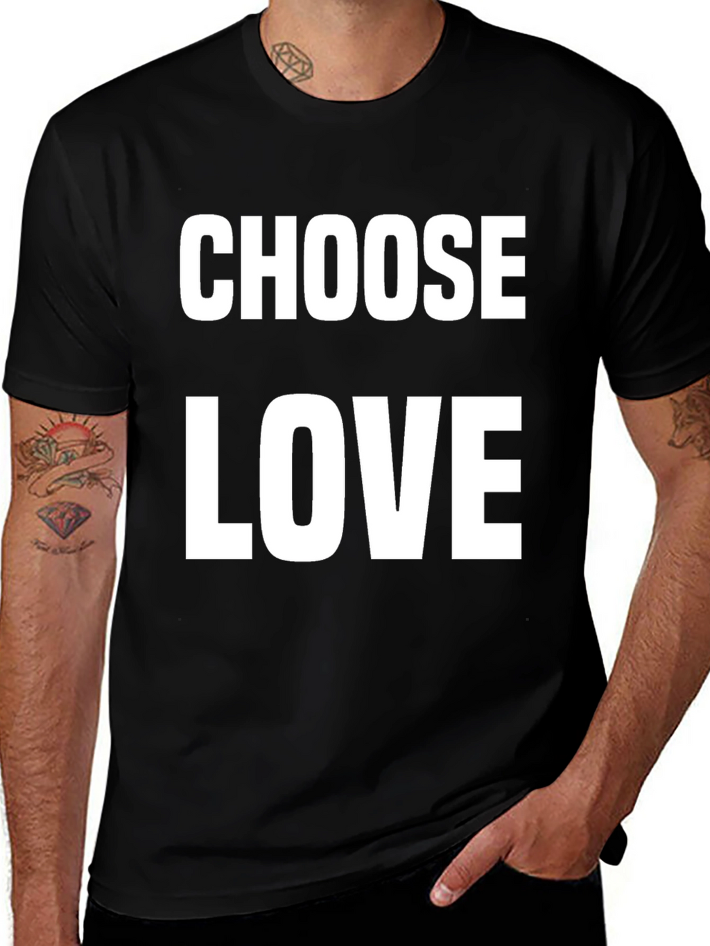 Choose Love Graphic Tee - Black