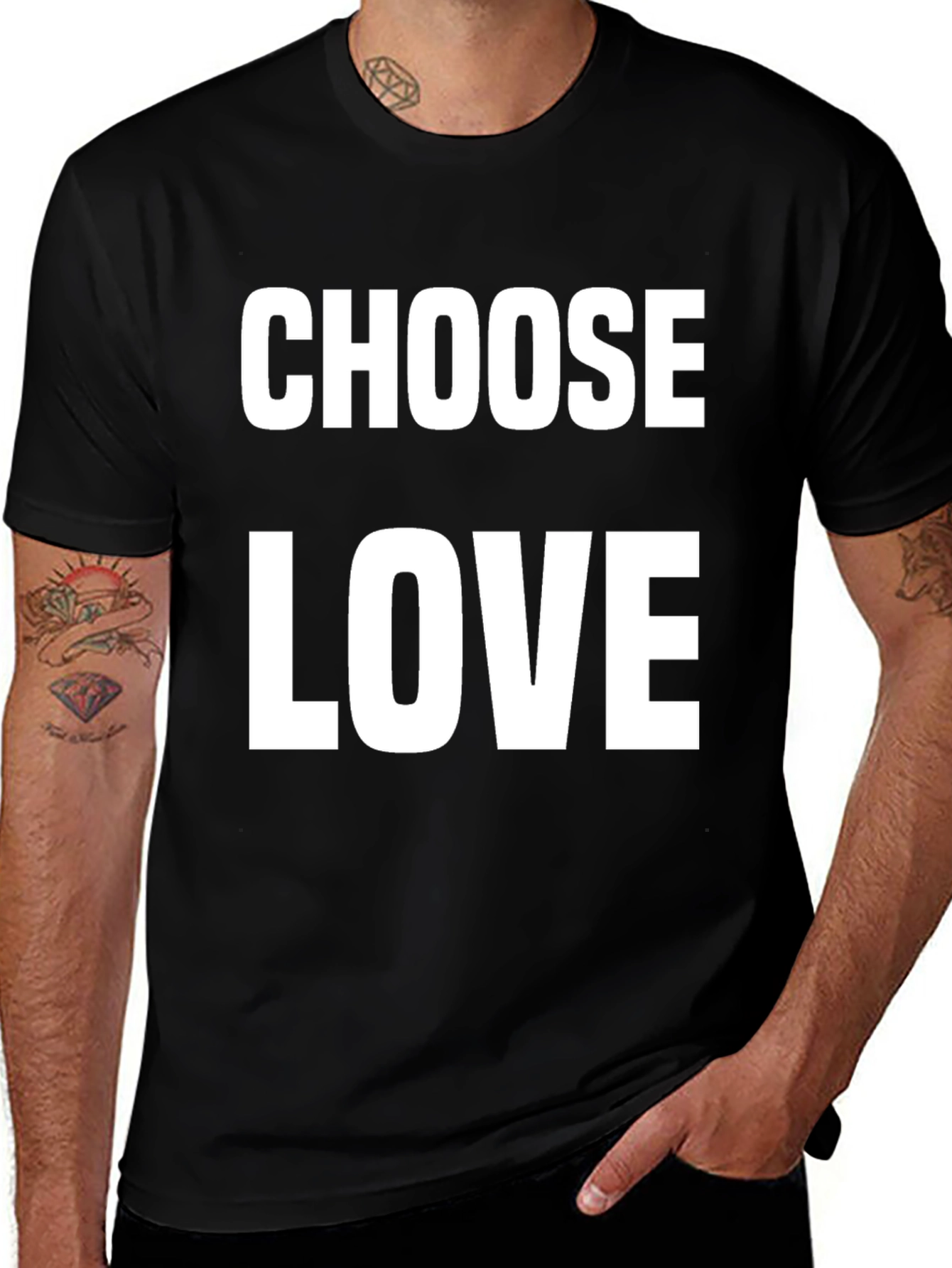 Choose Love Graphic Tee - Black
