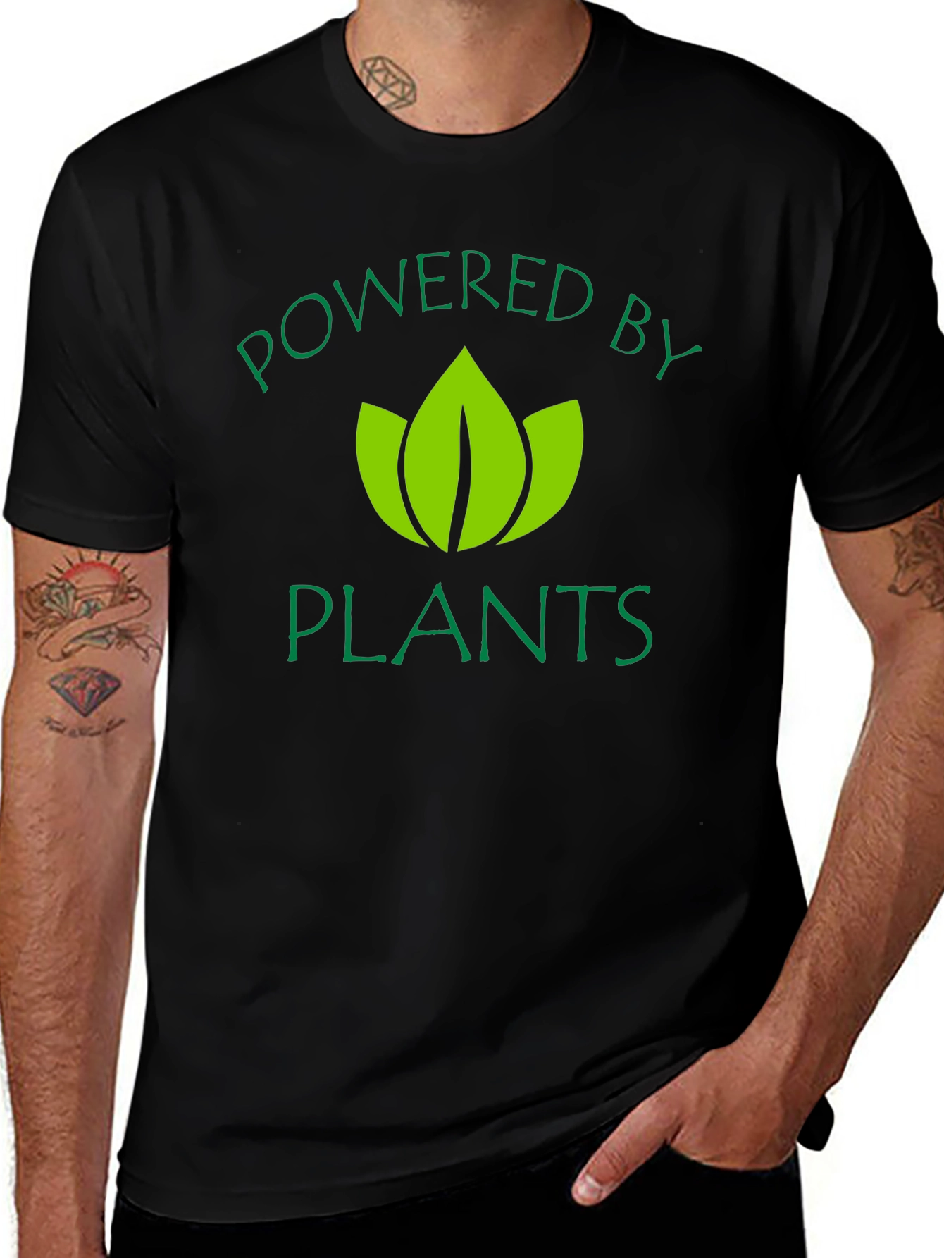 Powered by Plants Graphic T-Shirt - Black