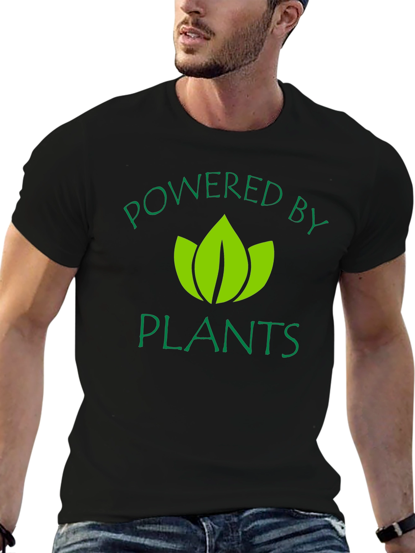 Powered by Plants Graphic T-Shirt - Black