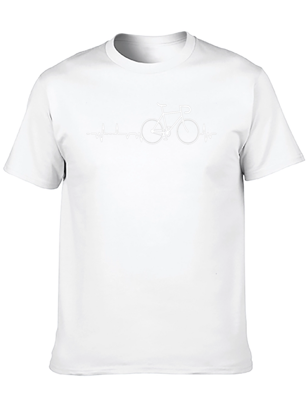 Bike Heartbeat Graphic Tee - Cycling Enthusiast Shirt
