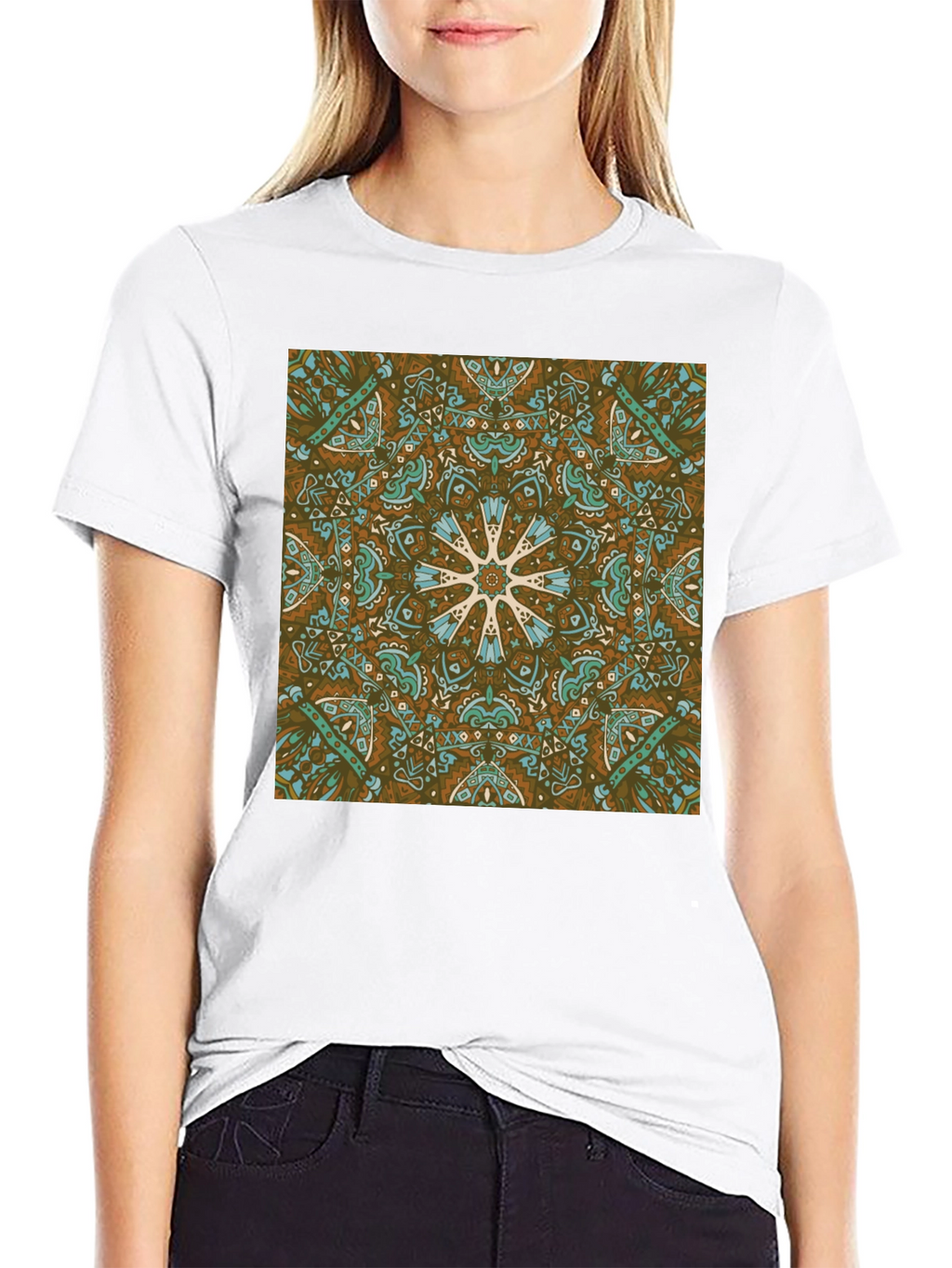 Boho Medallion Graphic Tee - Stylish Casual Wear