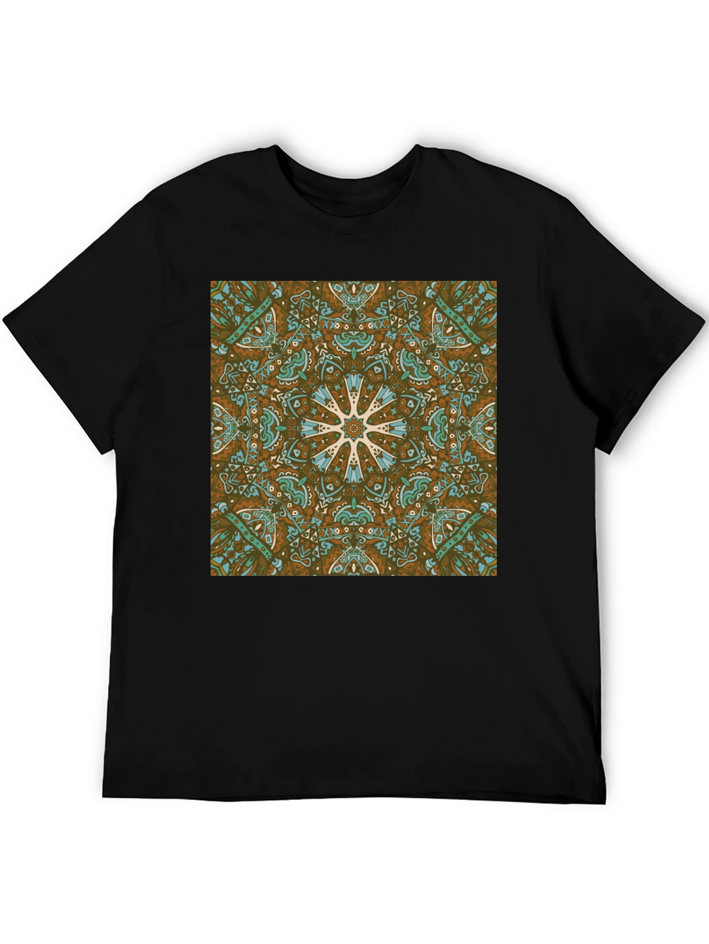 Boho Medallion Graphic Tee - Stylish Casual Wear