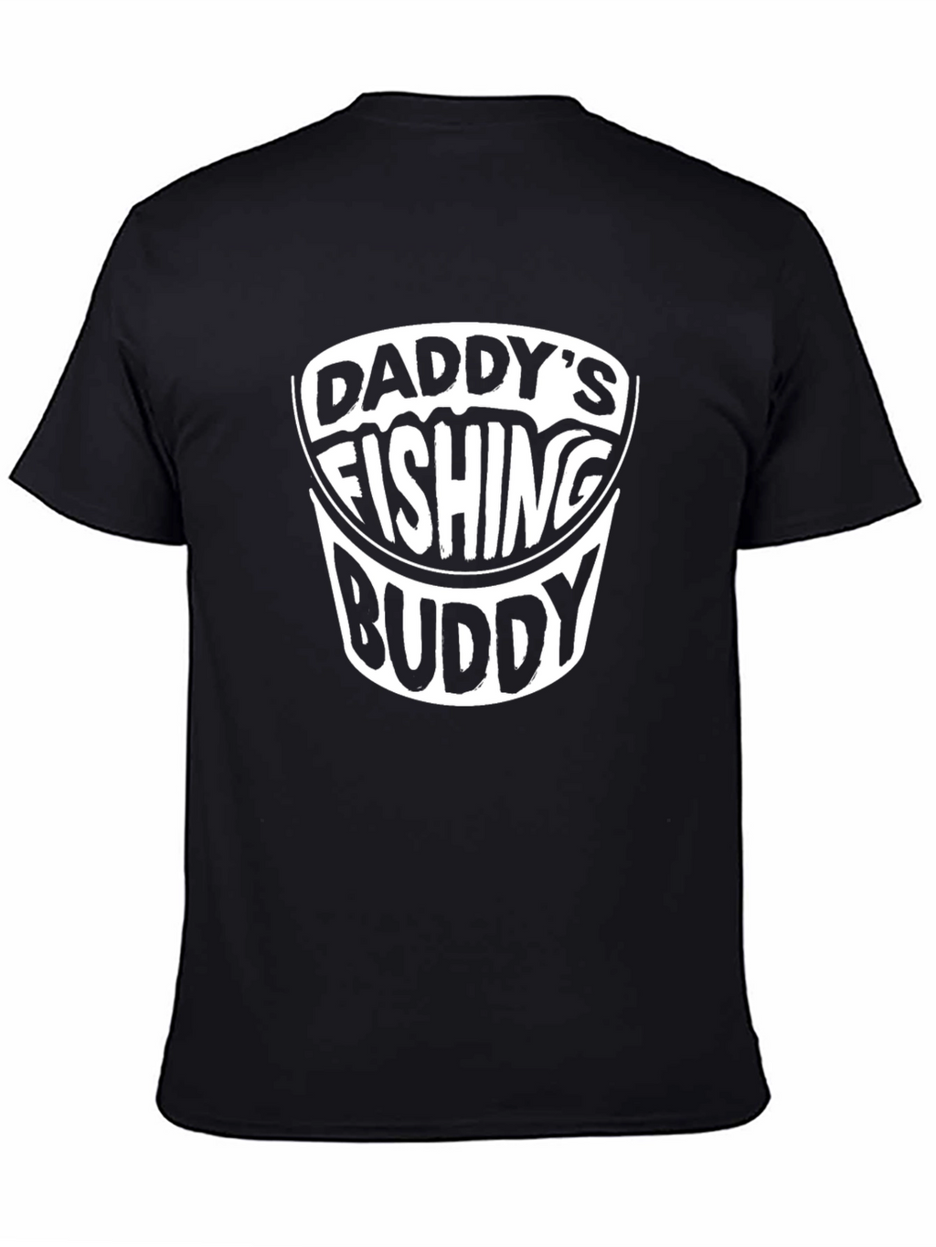 Daddys Fishing Buddy Black Graphic T-Shirt