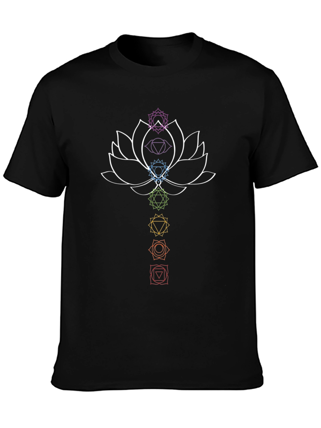 Chakra Lotus Graphic T-Shirt - Spiritual Design