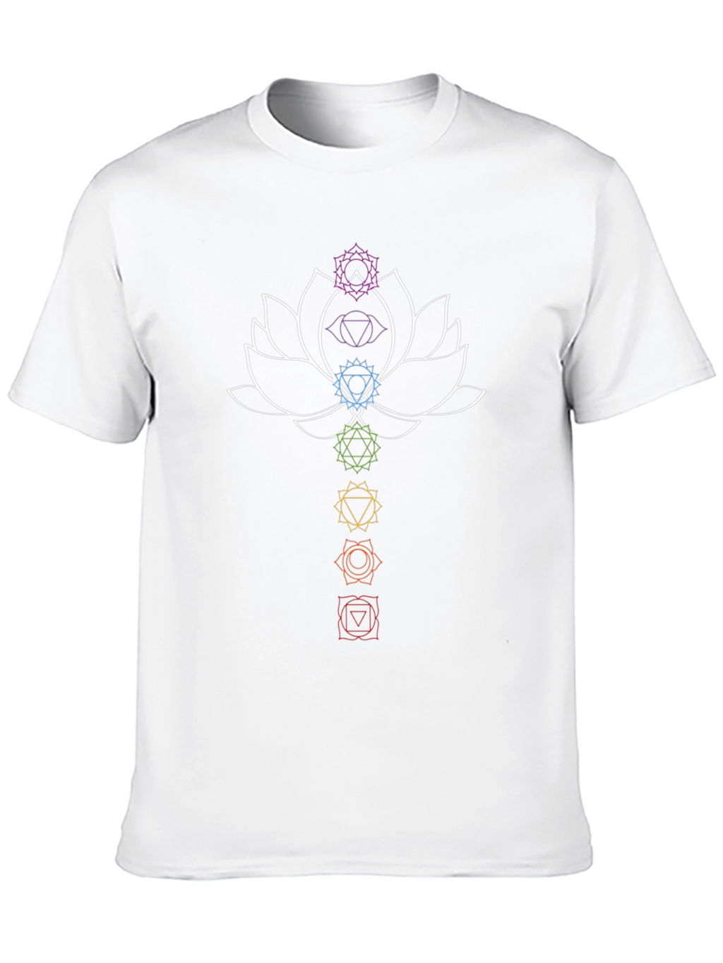 Chakra Lotus Graphic T-Shirt - Spiritual Design