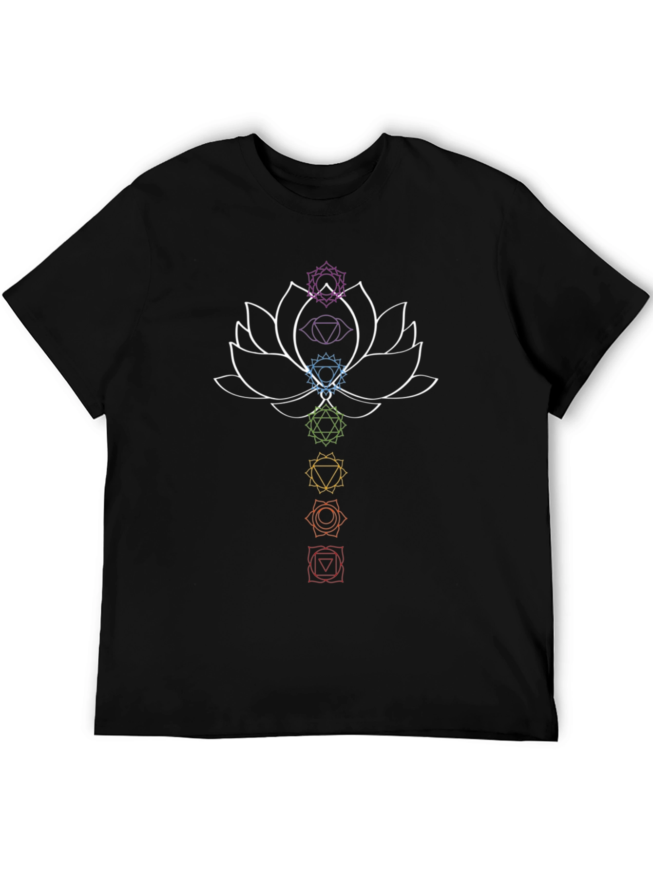 Chakra Lotus Graphic T-Shirt - Spiritual Design