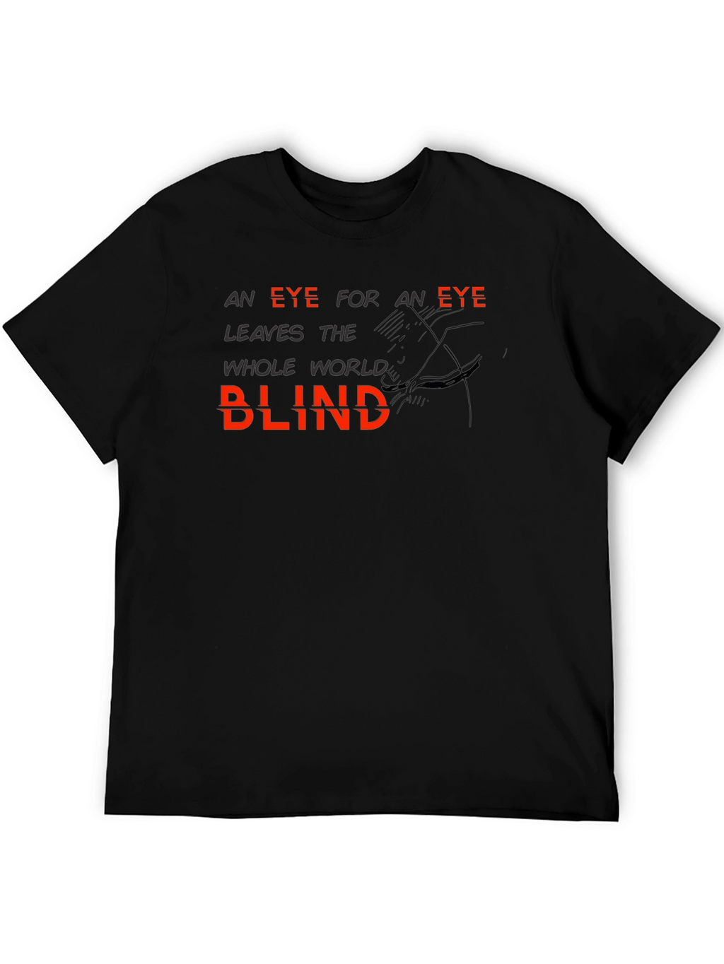 Eye for an Eye Graphic Black T-Shirt