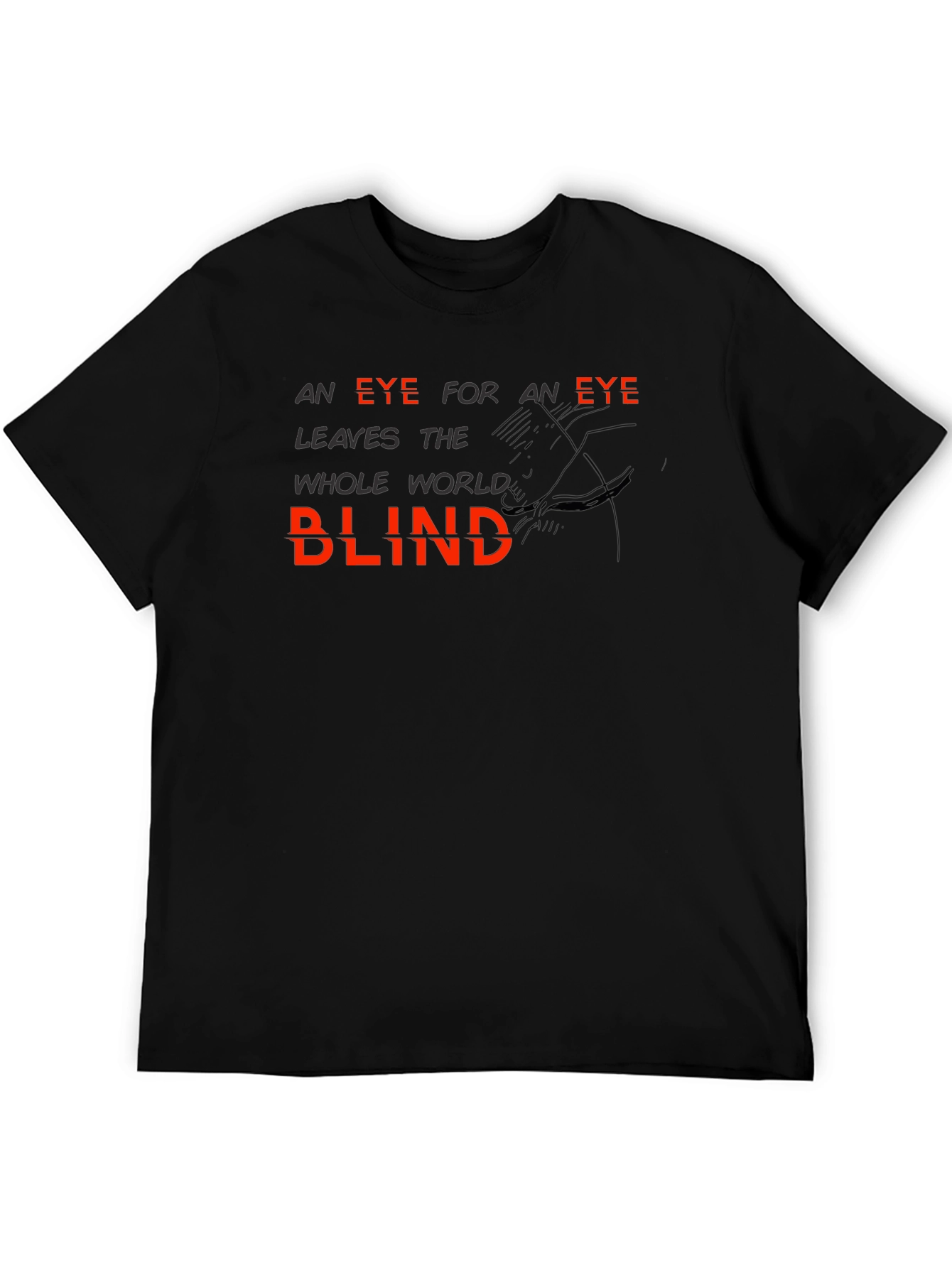 Eye for an Eye Graphic Black T-Shirt