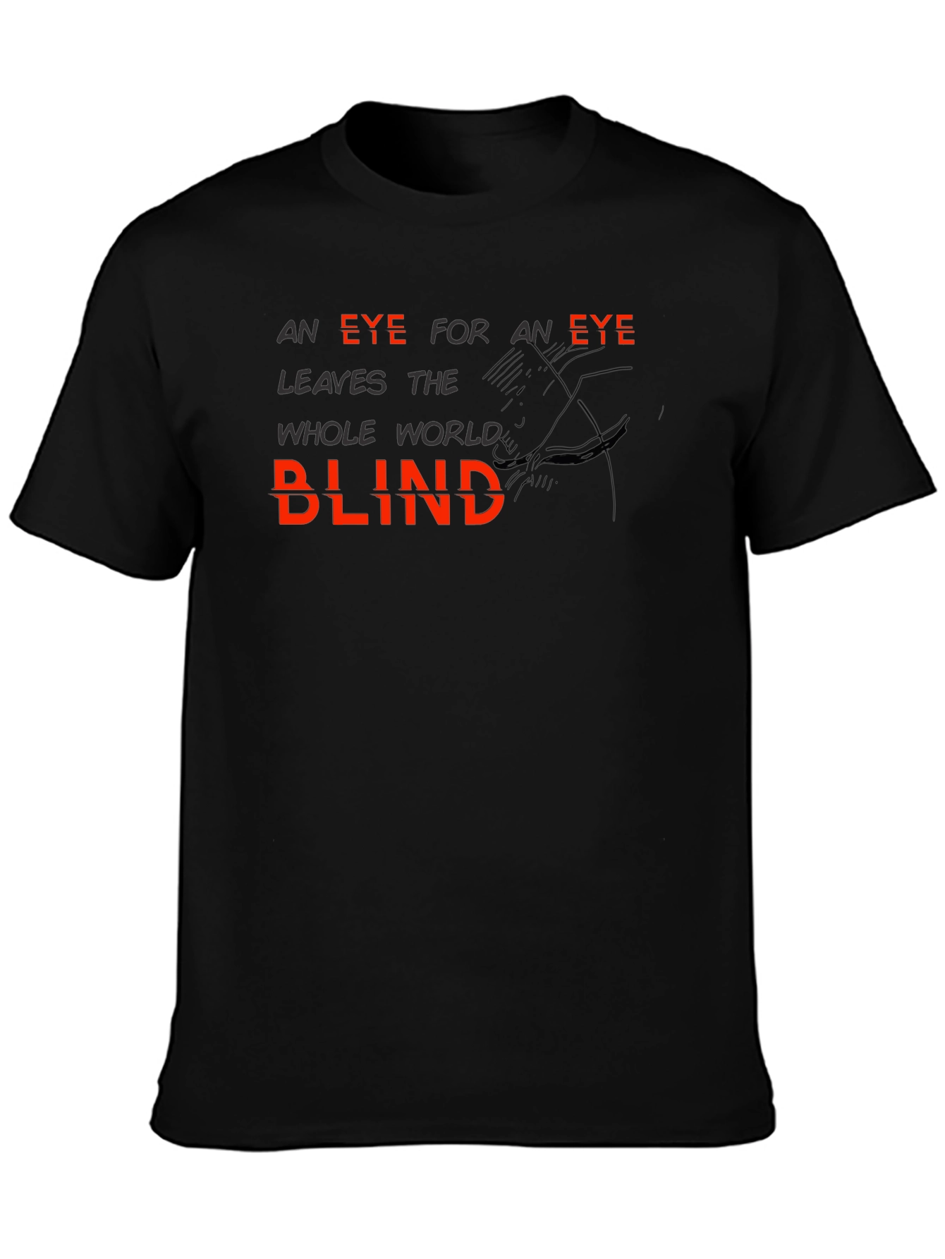 Eye for an Eye Graphic Black T-Shirt