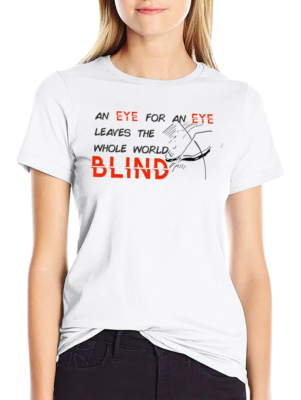 Eye for an Eye Graphic Black T-Shirt