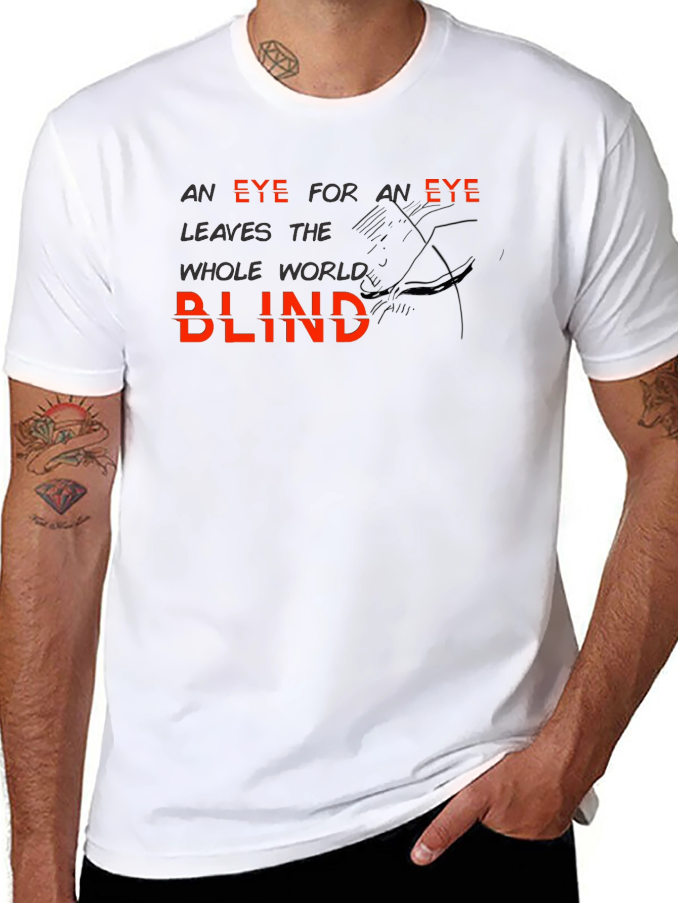 Eye for an Eye Graphic Black T-Shirt