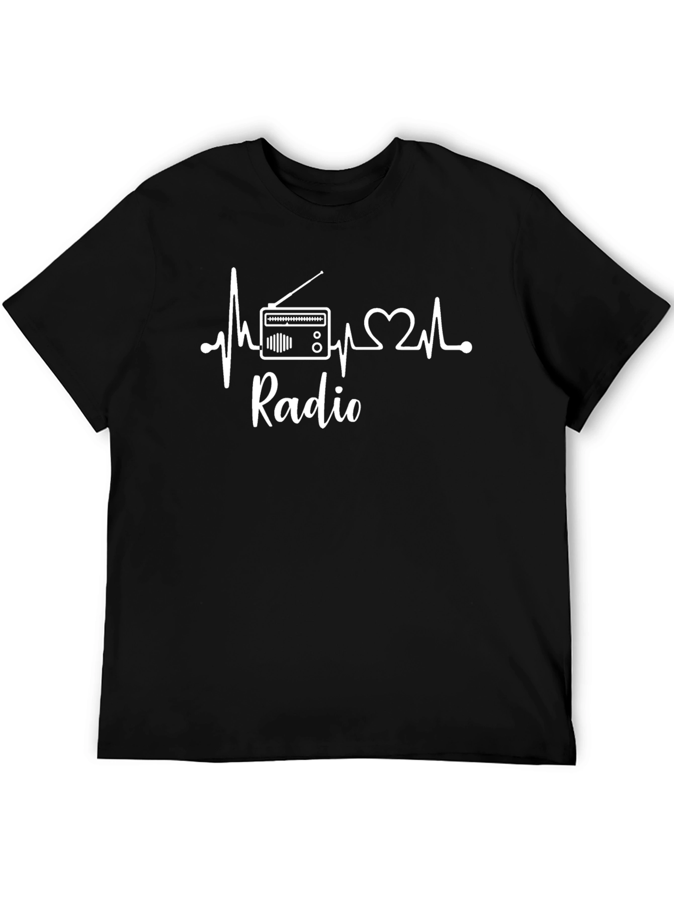 Radio Heartbeat Graphic Tee - Black