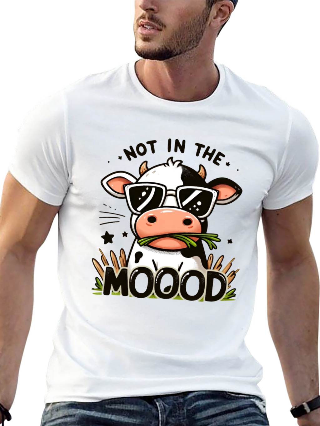 Cool Cow Graphic Tee - Not In The MOOd