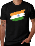 India Flag Brushstroke Graphic Tee
