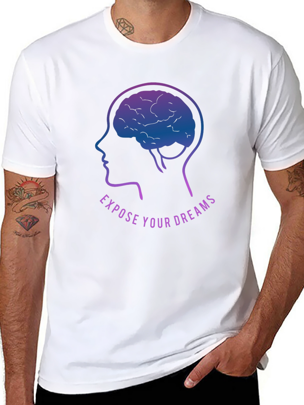 Dreamer Brain Graphic T-Shirt - Expose Your Dreams