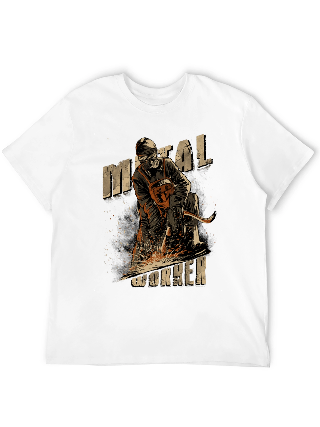 Metal Worker Graphic Tee - Black
