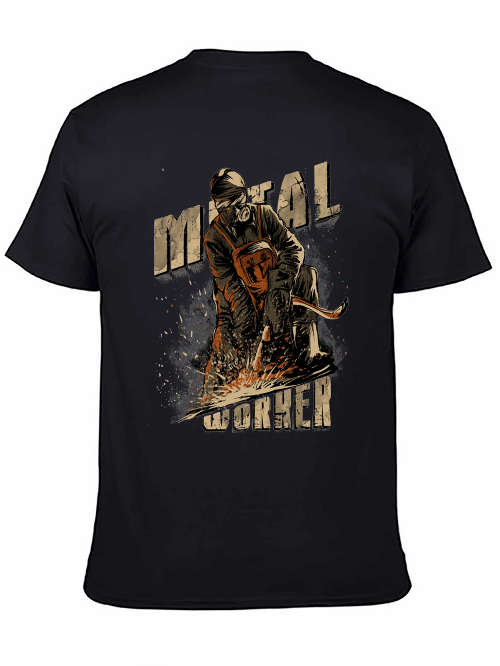 Metal Worker Graphic Tee - Black
