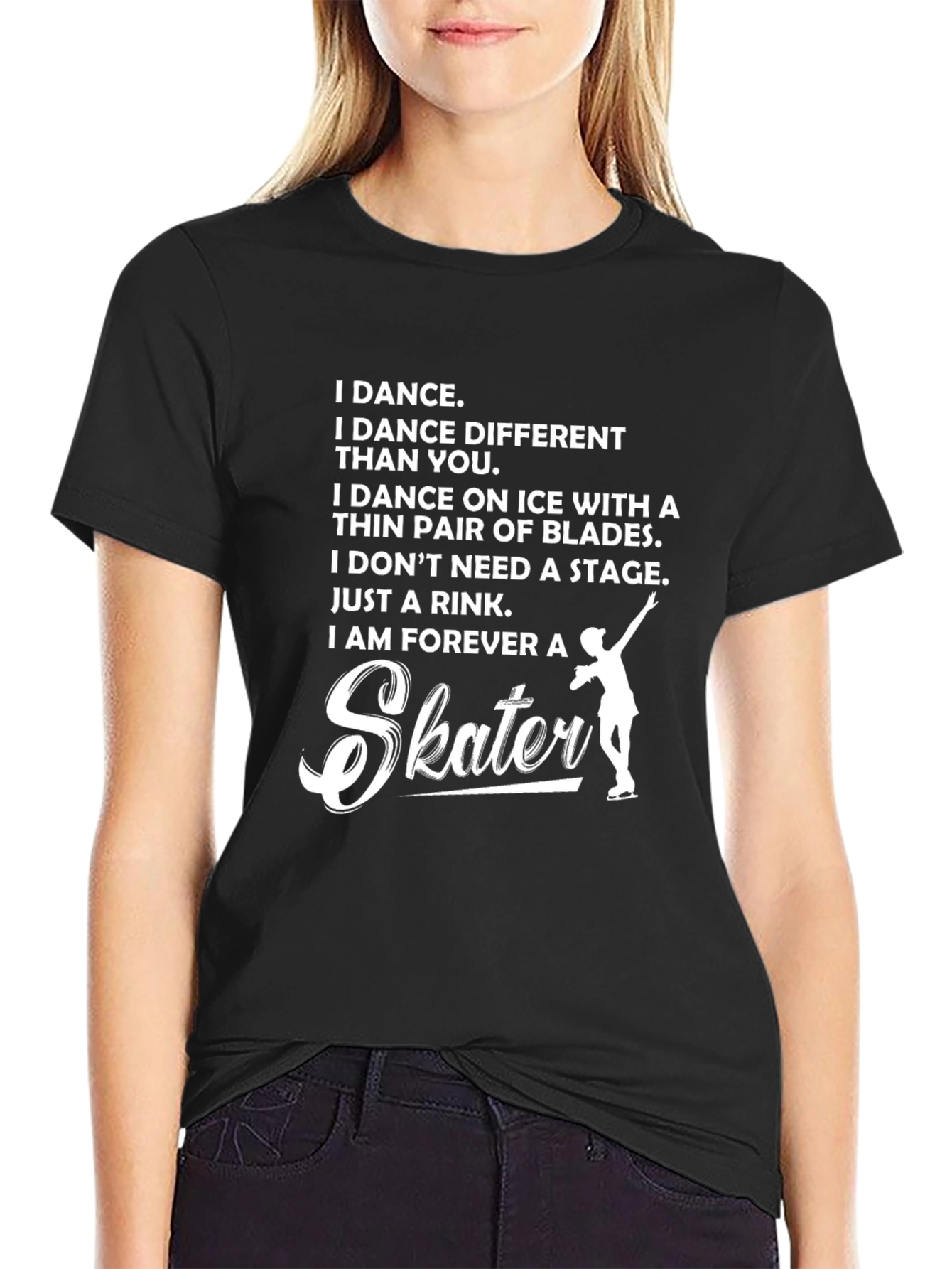 I Am Forever A Skater Graphic Tee - Black
