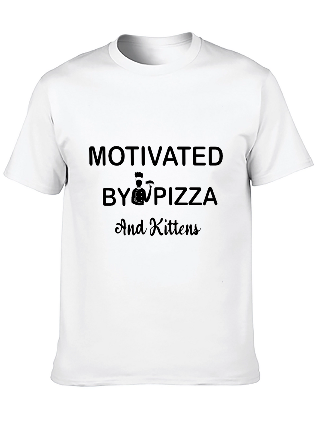 Motivated by Pizza & Kittens Graphic Tee