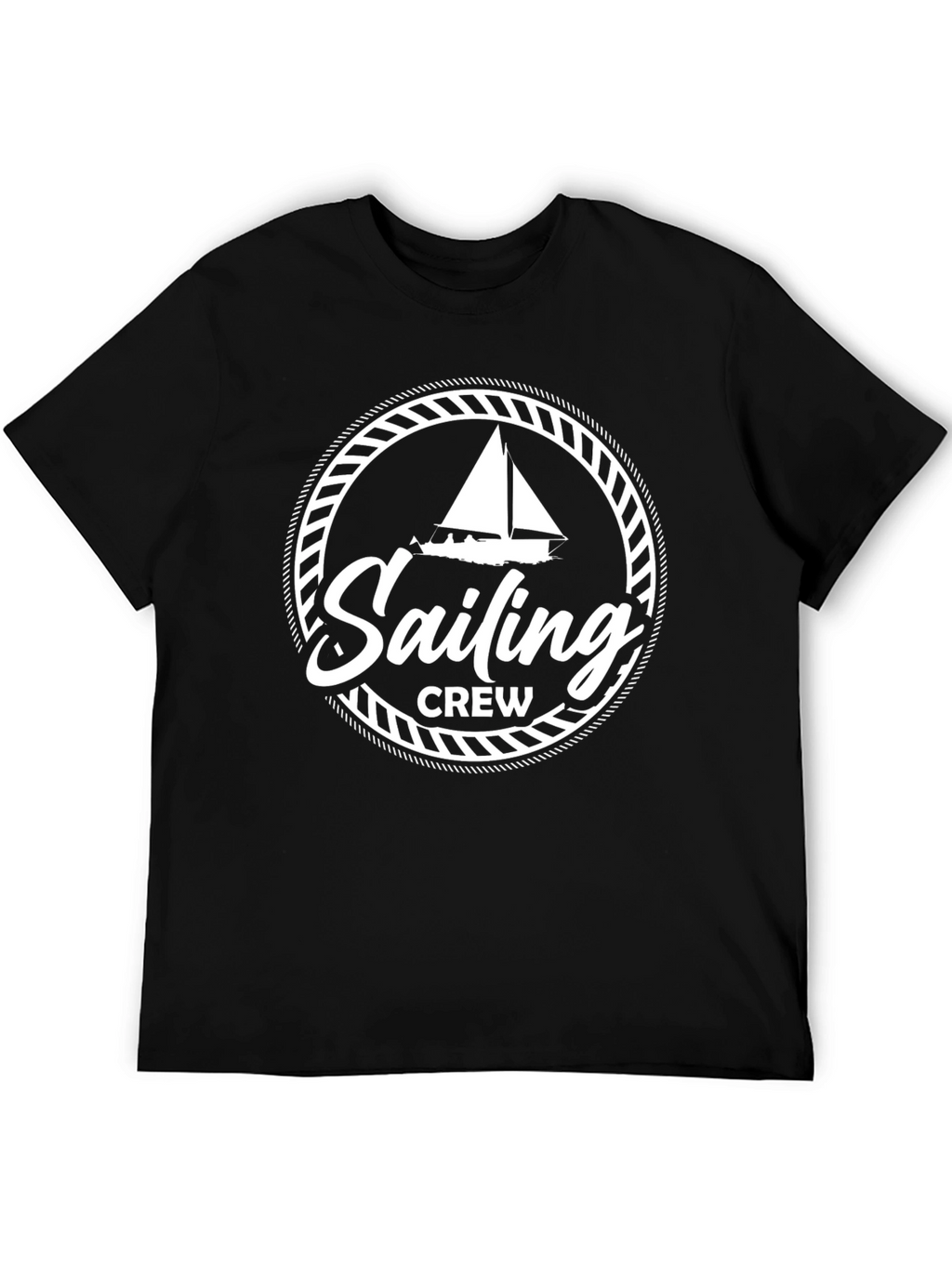 Sailing Crew Graphic Black T-Shirt