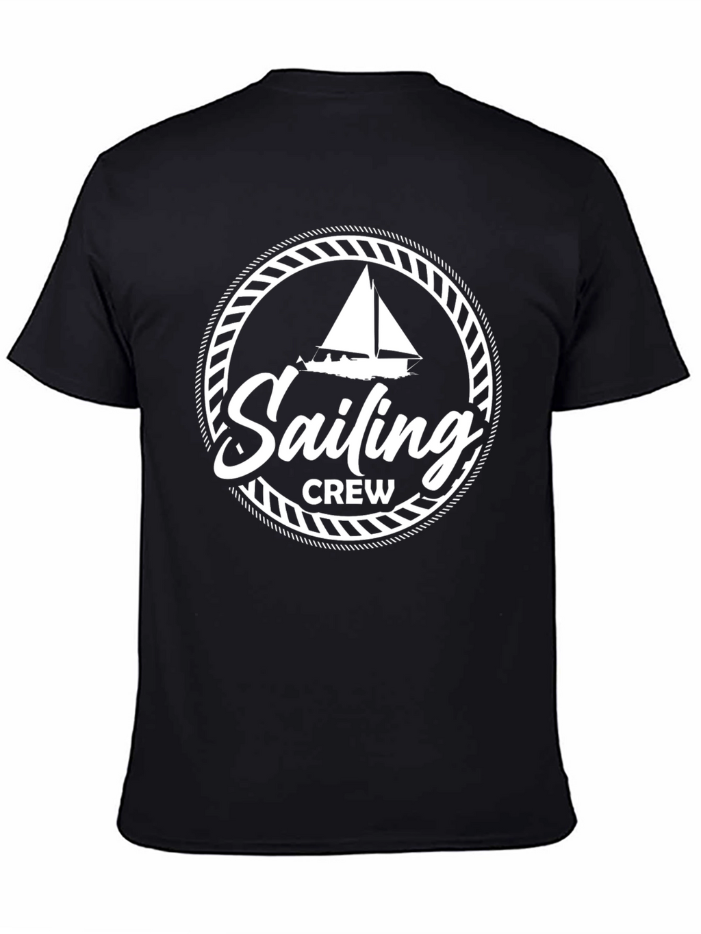 Sailing Crew Graphic Black T-Shirt