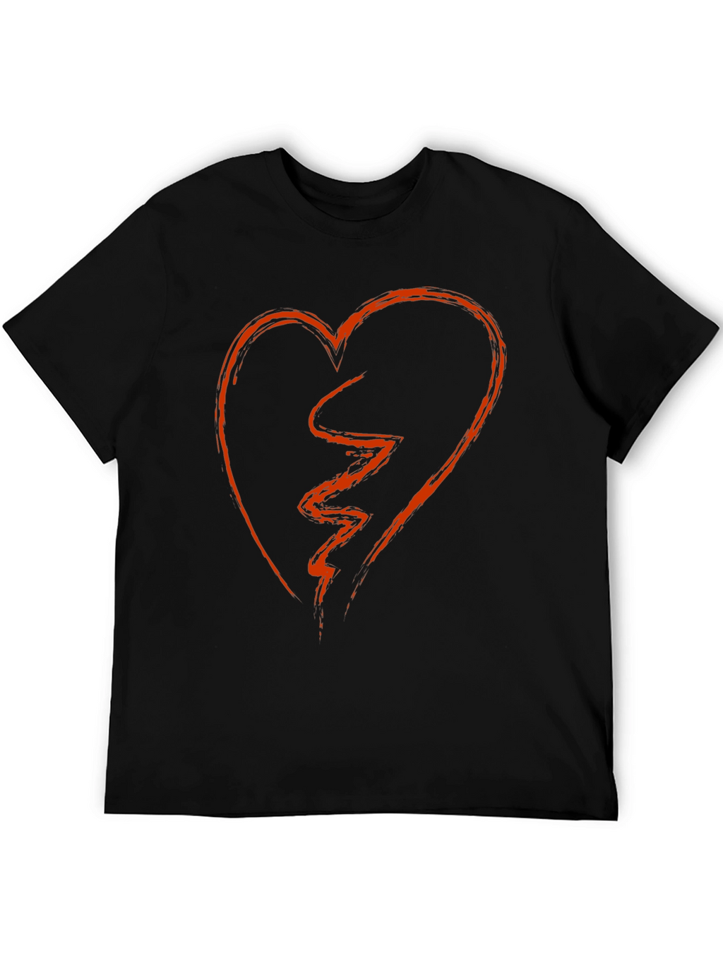 Broken Heart Graphic Tee - Black Short Sleeve