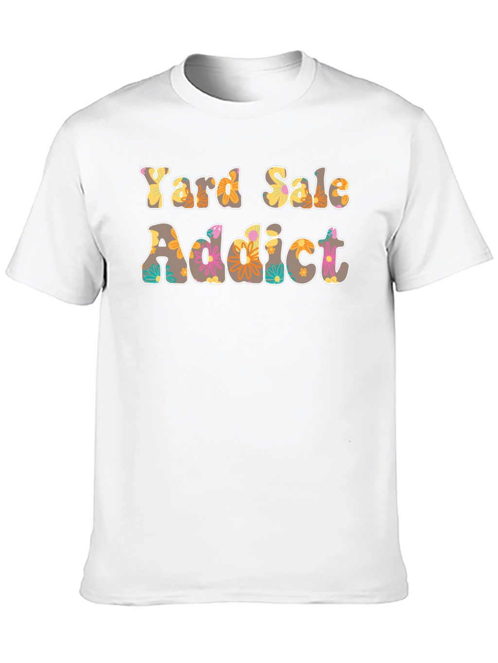 Yard Sale Addict Floral Print T-Shirt