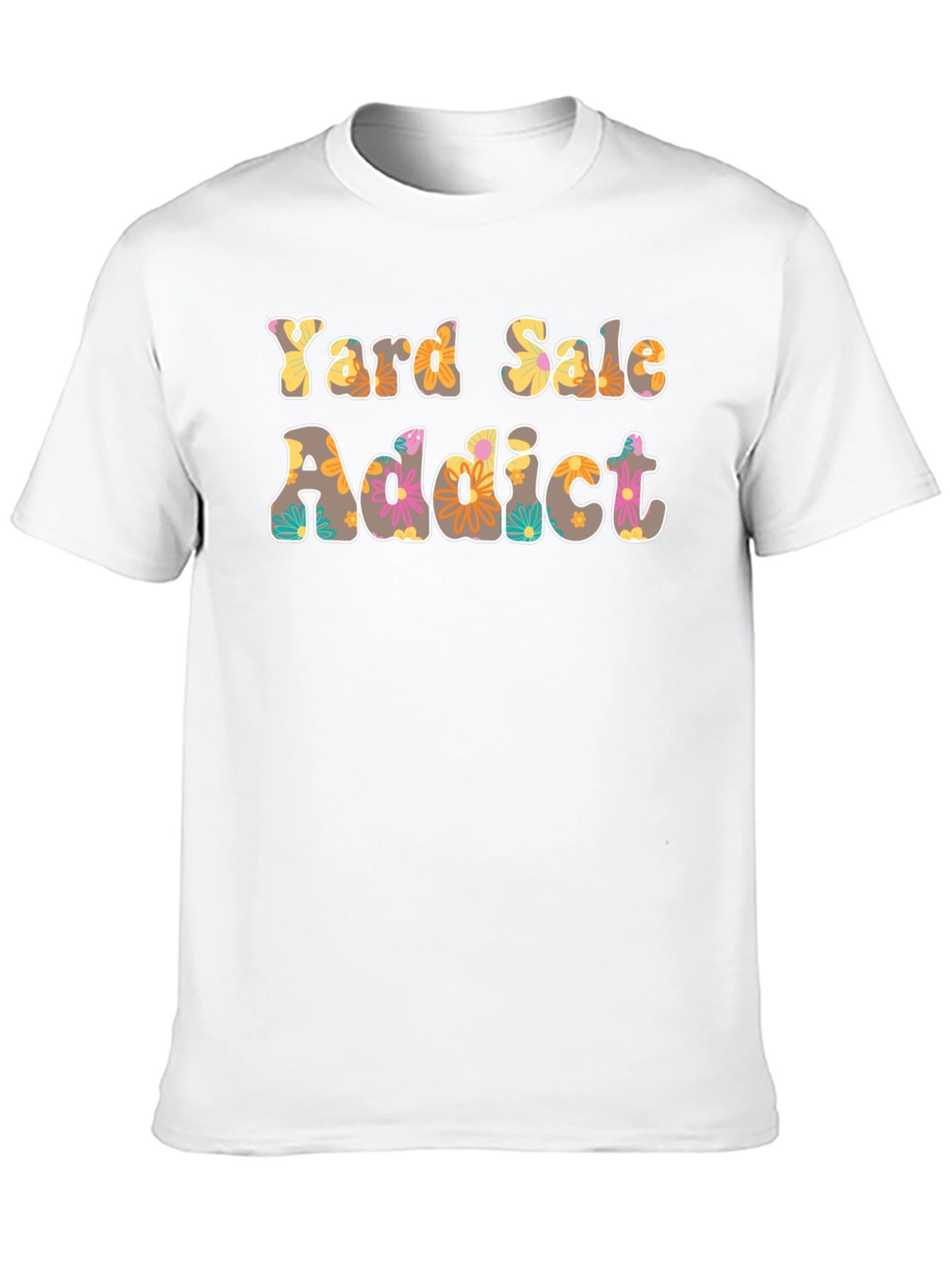 Yard Sale Addict Floral Print T-Shirt