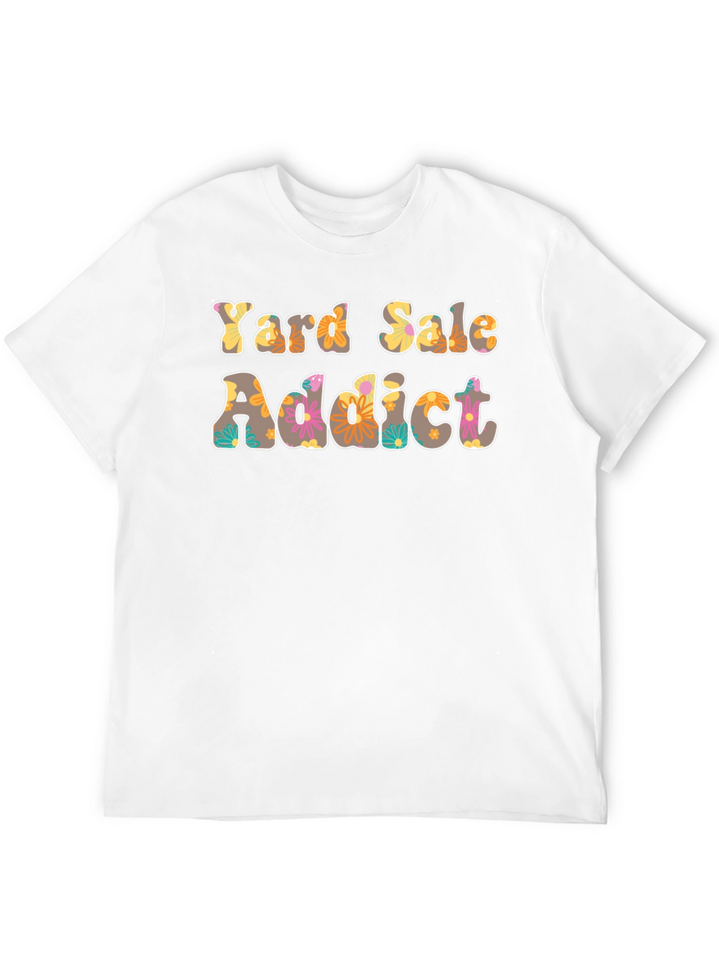 Yard Sale Addict Floral Print T-Shirt