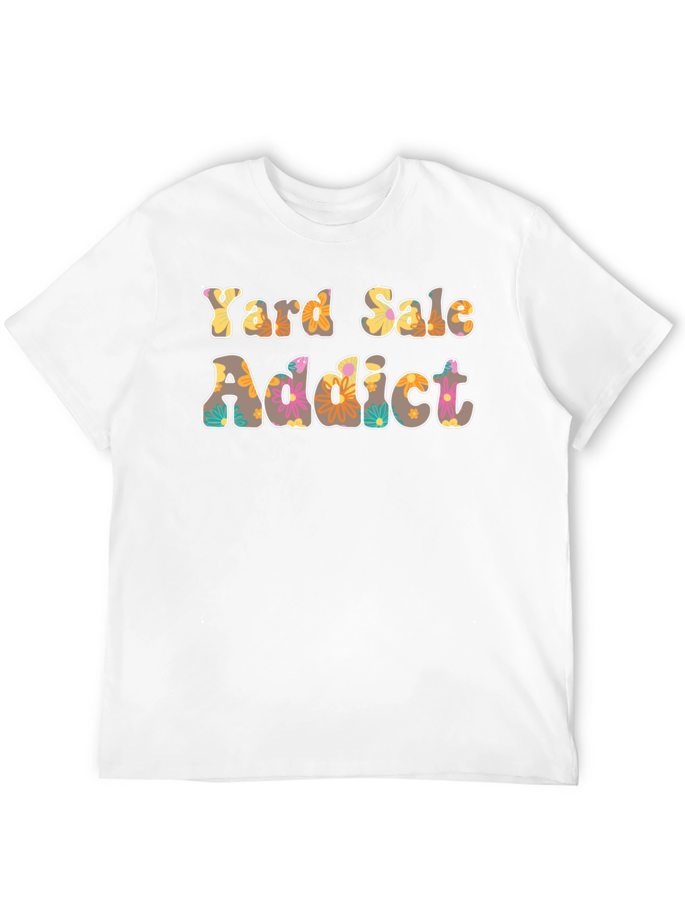 Yard Sale Addict Floral Print T-Shirt