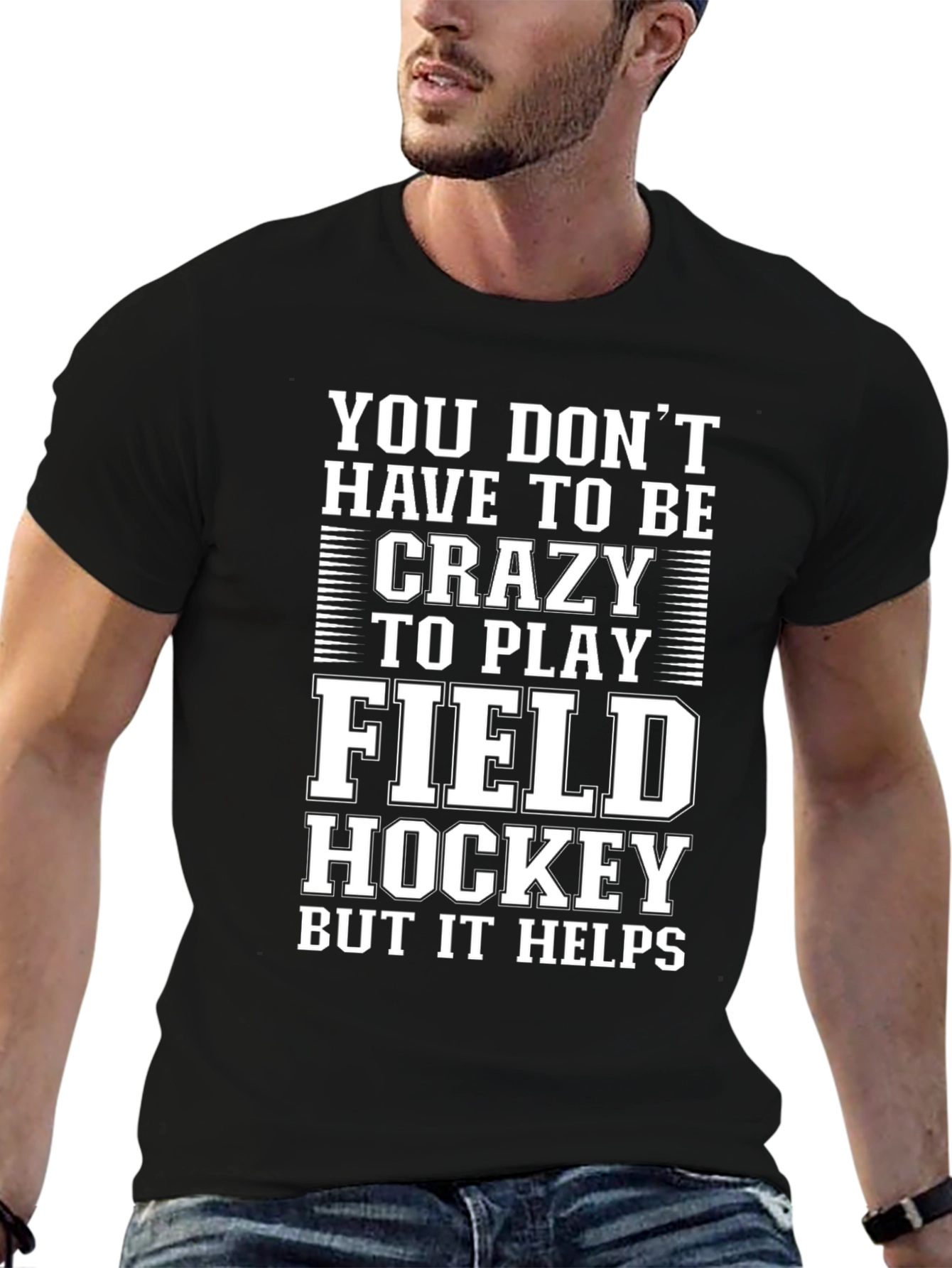 Funny Field Hockey T-Shirt - Crazy Helps!