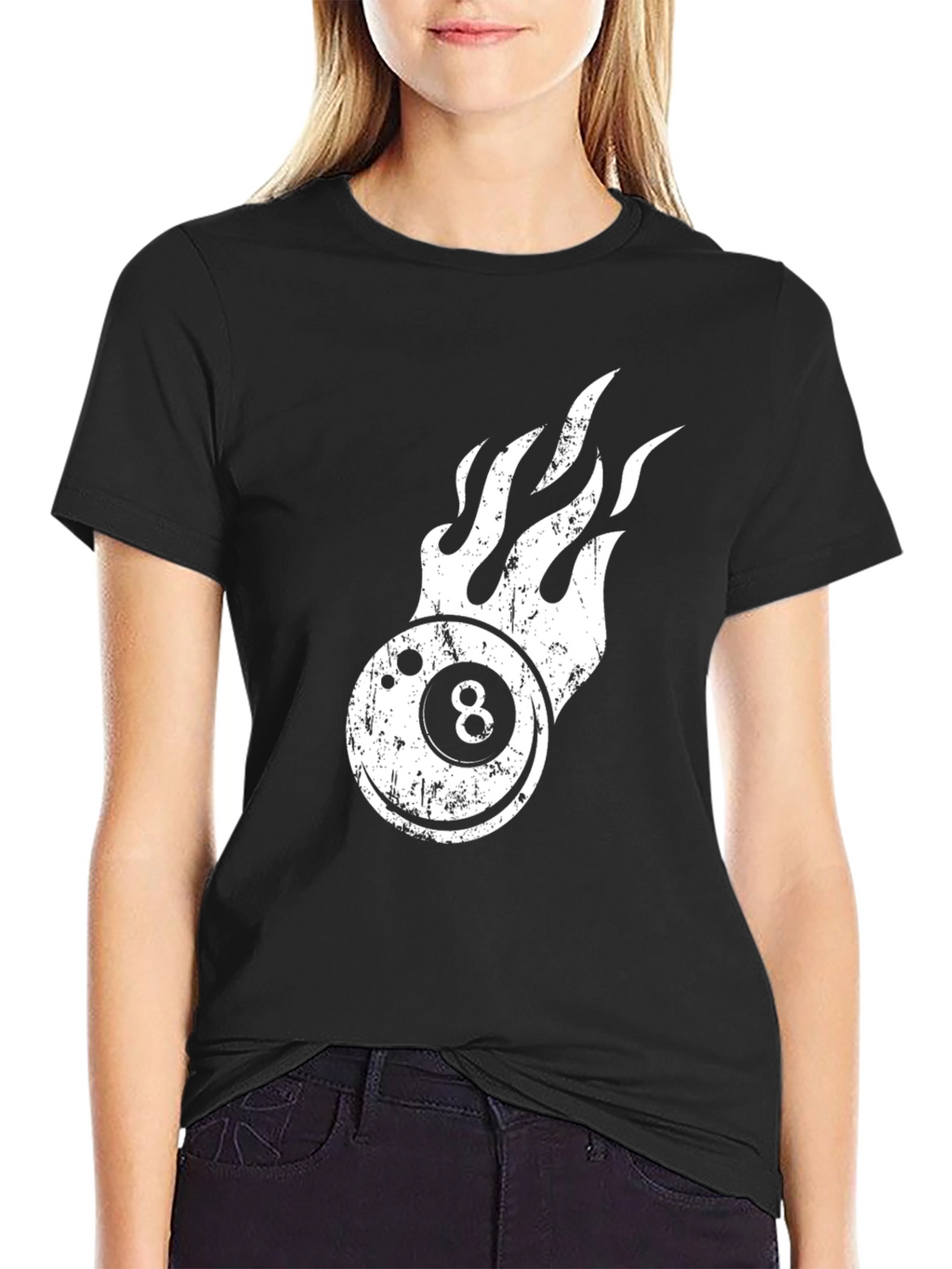 Flaming 8 Ball Graphic Tee