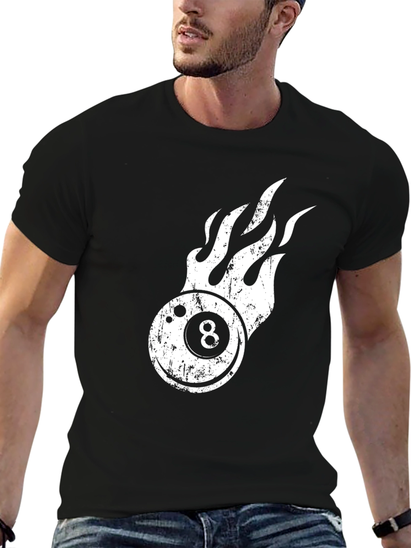 Flaming 8 Ball Graphic Tee
