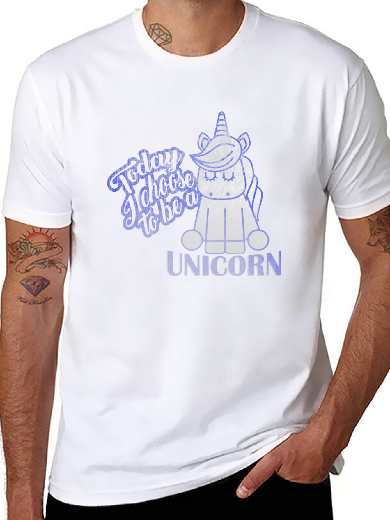 Unicorn Graphic Print Mens T-Shirt