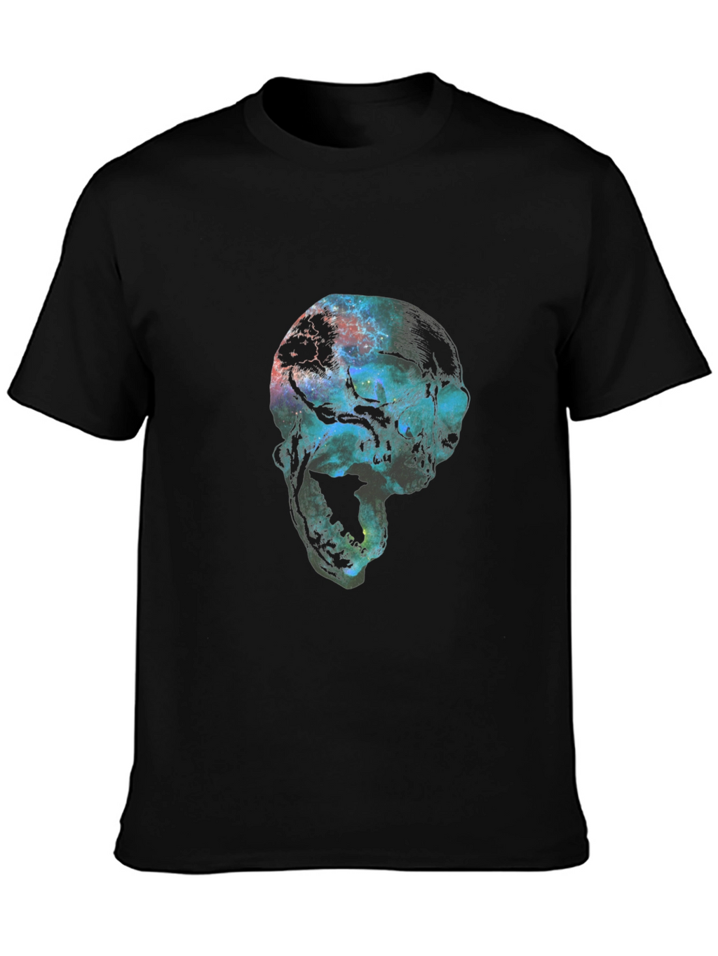 Cosmic Skull Graphic Black T-Shirt