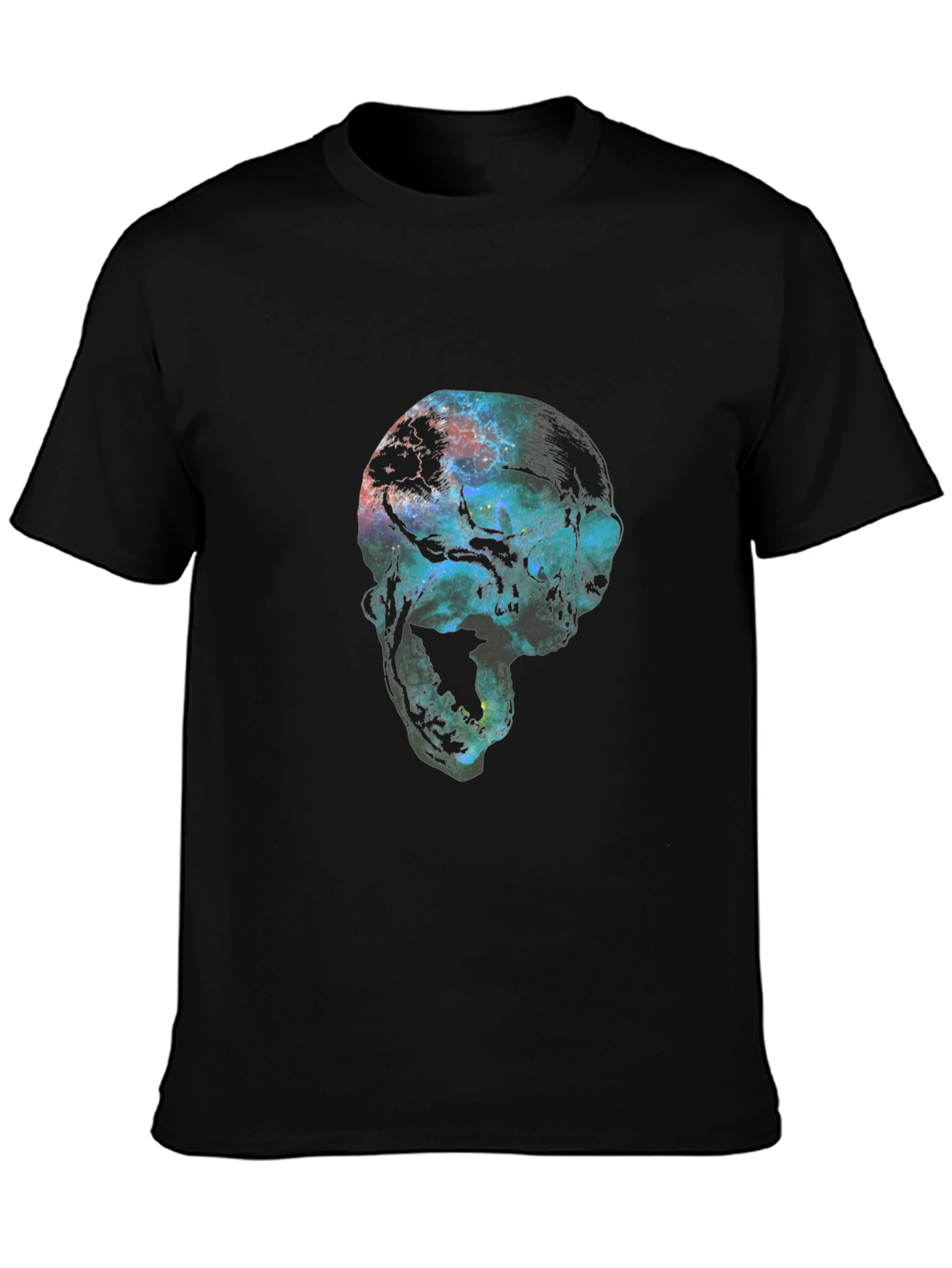 Cosmic Skull Graphic Black T-Shirt