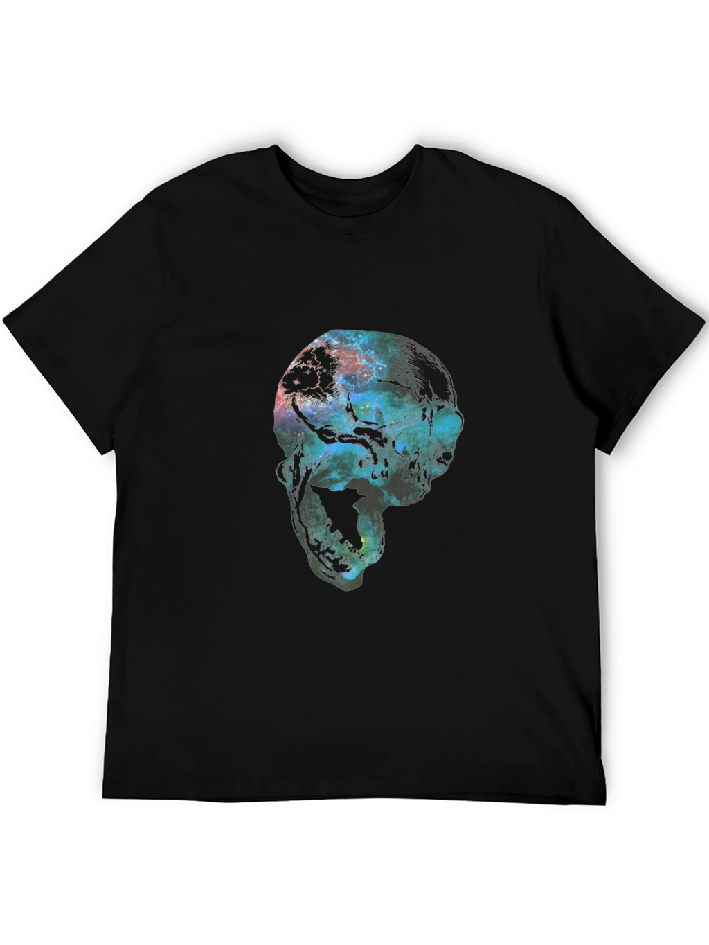 Cosmic Skull Graphic Black T-Shirt