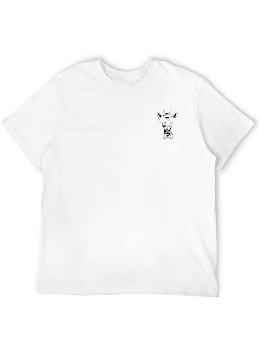 Cool Black Giraffe Graphic T-Shirt