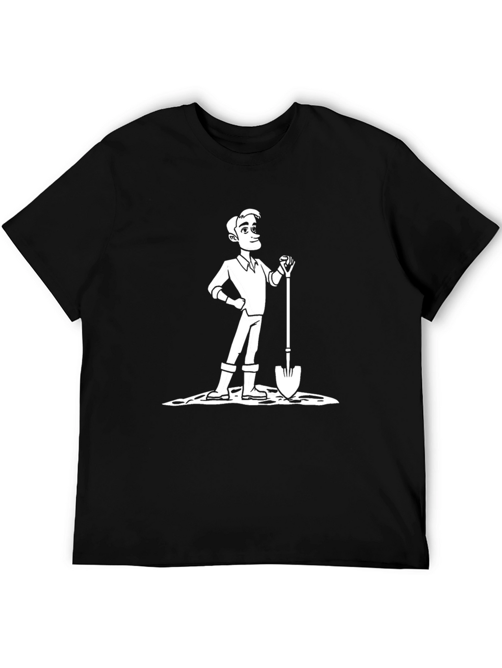 Cartoon Gardener Graphic T-Shirt